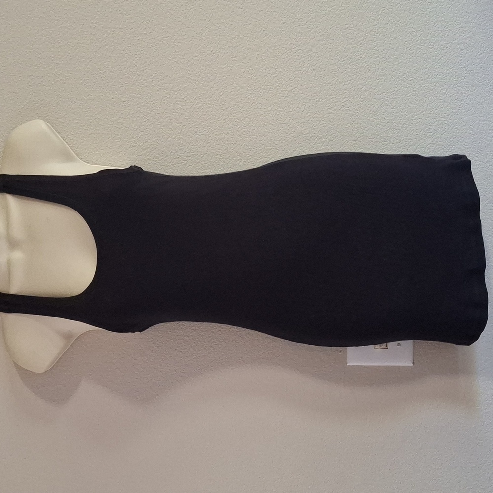Splendid Ribbed Cotton Black Tank Dress Small Stretchy